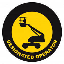 Designated Operator Lift Decal