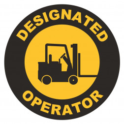 Designated Operator Forklift Decal