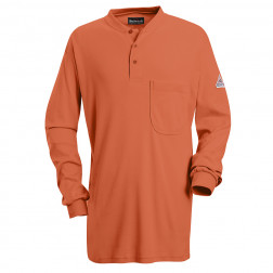 Flame Resistant Long Sleeve Henley T Shirt
