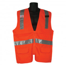 Fabric front/mesh back 4 pocket vest