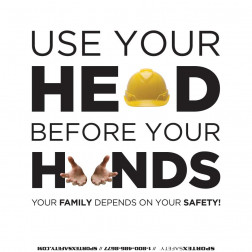 Heads before Hands Safe Choice - White - Square