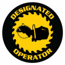 Designated Operator Chop Saw Decal