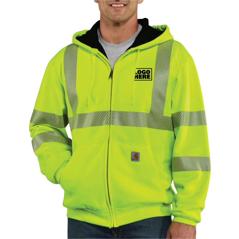 Carhartt Men's 100504 Class 3 High-Visibility Thermal Lined Zip-Front Sweatshir 
